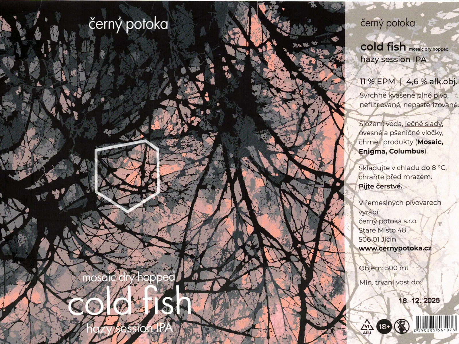 Cold Fish 11° — Hazy Session IPA, Černý Potoka